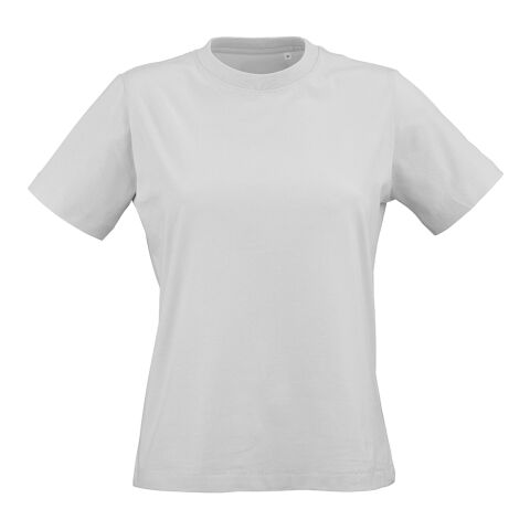 Corporate Fashion Damen T-Shirt Copacabana – hellgrau – nachhaltig mit Logo bedruckt Gr. S bis 3XL