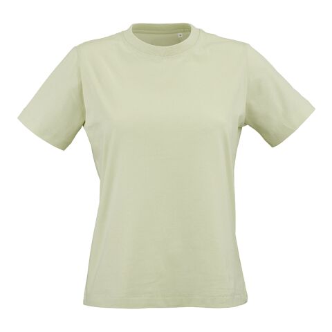 Werbeartikel Copacabana W Damen T-Shirt aus Jersey. 100% Bio-Baumwolle. 165g/m² – Pastelgrün – mit Logo bedruckt