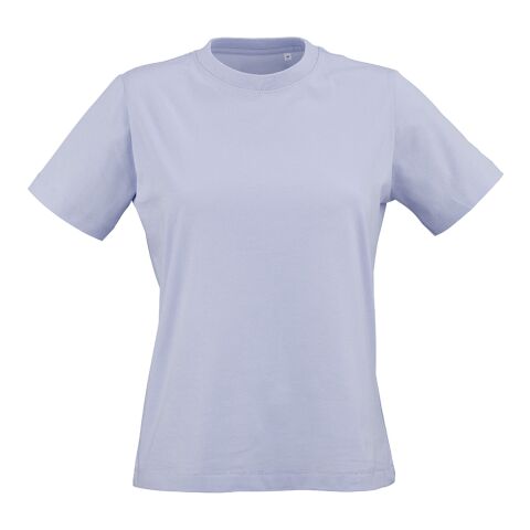 Werbeartikel Copacabana W Damen T-Shirt aus Jersey. 100% Bio-Baumwolle. 165g/m² – Pastelblau – mit Logo bedruckt