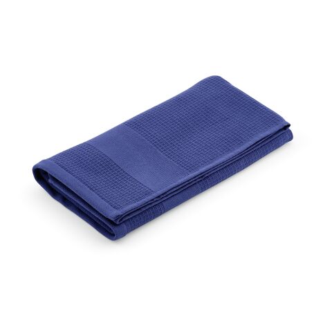 Nachhaltiger Werbeartikel Botticelli XL Badetuch recy.Baumwolle 500 g/m². Hergestellt in Portugal – Marineblau – mit Logo bedruckt