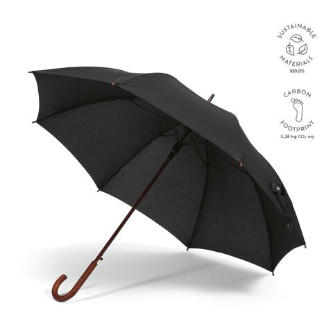 Bach 27&quot; Regenschirm rPET  Schwarz | ohne Werbeanbringung