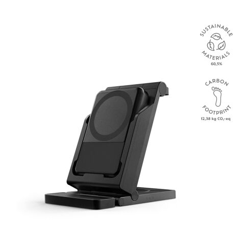 Trinifty Wireless Charger recy.ABS 5 000 mAh Schwarz | ohne Werbeanbringung