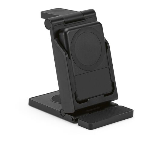 Trinifty 3-in-1 Wireless Charger aus rABS mit 5000 mAh Schwarz | ohne Werbeanbringung | Nicht verfügbar | Nicht verfügbar | Nicht verfügbar