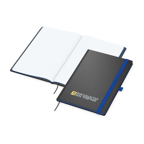 Firmengeschenk Notizbuch Color-Book – mittelblau – mit Logo bedruckt DIN A4 für den Büroalltag