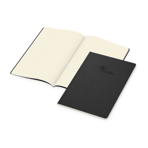 Mitarbeitergeschenk Notizbuch Copy-Book – schwarz – mit Logo bedruckt DIN A4 96 Seiten Naturkarton nachhaltiges Büro-Accessoire