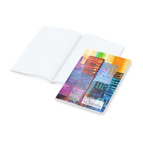 Kundengeschenk Notizbuch Flexx-Book – weiß – mit Logo bedruckt DIN A4 für den Büroalltag