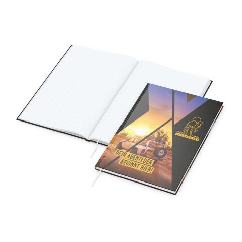 Notizbuch Note-Book Ecken spitz Hardcover individuell bedruckt DIN A4 | ohne Werbeanbringung | matt | Punktraster