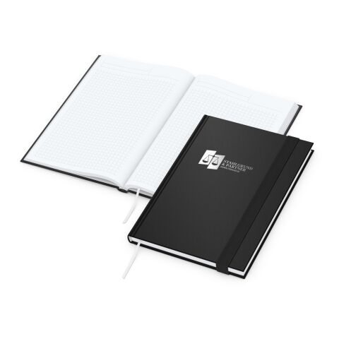 Kundengeschenk Notizbuch Visco-Book – schwarz – mit Logo geprägt DIN A5 für Meetings & Konferenzen