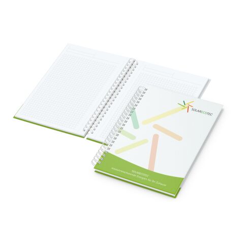 Werbeartikel Notizbuch Spiralbindung Bizz-Book 80 Blatt Hardcover individuell bedruckt – DIN A5 – mit Logo bedruckt