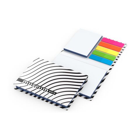 Werbeartikel Haftnotiz-Set Budapest 50/50 Haftzettel weiß Farbschnitt – mittelblau – 105 × 78 mm – mit Logo bedruckt