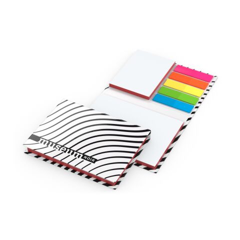 Werbeartikel Haftnotiz-Set Budapest 50/50 Haftzettel weiß Farbschnitt – rot – 105 × 78 mm – mit Logo bedruckt