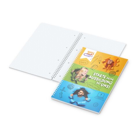 Spiralblock Collegeblock Wire-O Seiten kariert Deckblatt individuell