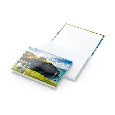 Werbeartikel Haftnotizblock Hardcover Dublin Format mittelgroß 100 Haftzettel – 105 × 78 mm – mit Logo bedruckt