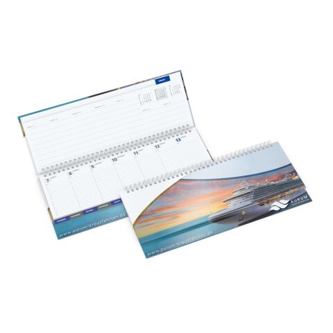 Tisch-Querkalender Master Monatsregister 1 Woche = 2 Seiten 8–21 Uhr 310 × 135 mm | ohne Werbeanbringung | Nicht verfügbar | Nicht verfügbar | Papier-Hardcover matt