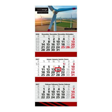 3-Monatskalender Mehrblock Maxi 3 Post Extra-Breite 335 mm Hellgrau | 335 × 805 mm | ohne Werbeanbringung | Nicht verfügbar | Nicht verfügbar | Nicht verfügbar