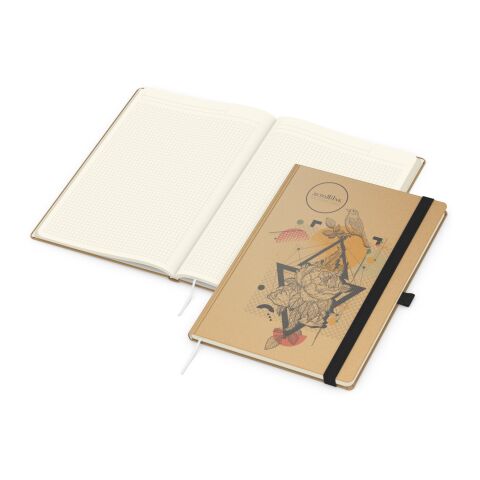 Mitarbeitergeschenk Notizbuch Match-Book – schwarz – mit Logo bedruckt DIN A4 Hardcover 192 Seiten nachhaltiges Business-Notizbuch