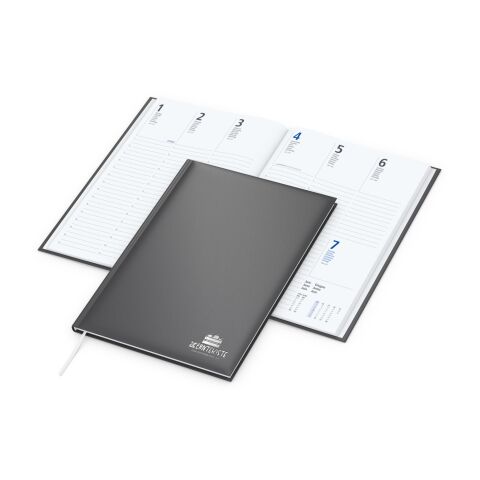 Wochenkalender Media 175 × 245 mm Kunstleder-Hardcover matt Anthrazit | 175 × 245 mm | ohne Werbeanbringung | Silberprägung inkl.