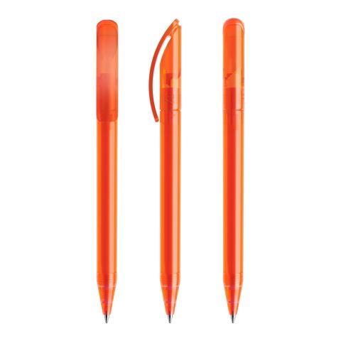Werbeartikel Prodir DS3 Drehkugelschreiber gefrostet – orange – mit Logo bedruckt