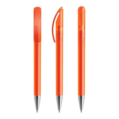Streuartikel Prodir DS3 Druckkugelschreiber – orange – mit Logo bedruckt, nachhaltig, blau schreibend für den Büroalltag
