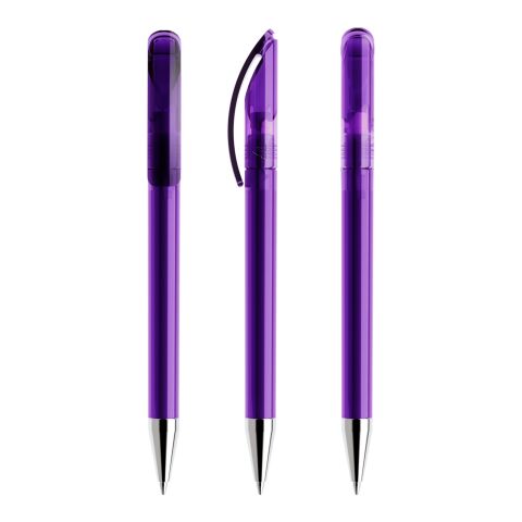 Werbeartikel Prodir DS3 Drehkugelschreiber – violett – mit Logo bedruckt, nachhaltig, blau schreibend für den Büroalltag