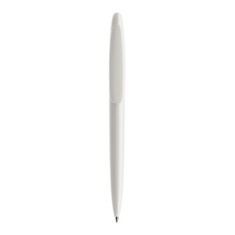Prodir DS5 runder Drehkugelschreiber weiß | 1-farbiger Siebdruck | 6-farbiger Tampondruck | Poliert Kunststoff | Poliert Kunststoff | Blau