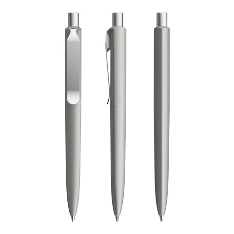 Prodir DS8 Druckkugelschreiber matt mit Metallclip grau-silber | Blau | ohne Werbeanbringung