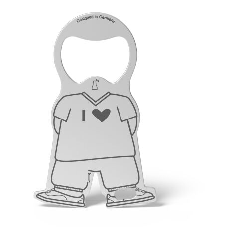 RICHARTZ® Einkaufswagenlöser Karl I Love silber | ohne Werbeanbringung | ohne Werbeanbringung | ohne Werbeanbringung