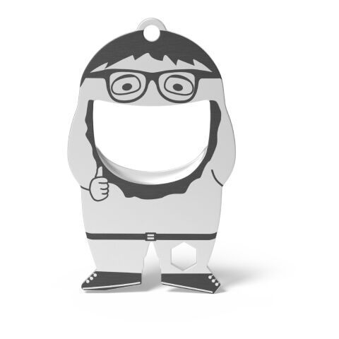 RICHARTZ® Flaschenöffner Fred Hipster silber | ohne Werbeanbringung | ohne Werbeanbringung | ohne Werbeanbringung