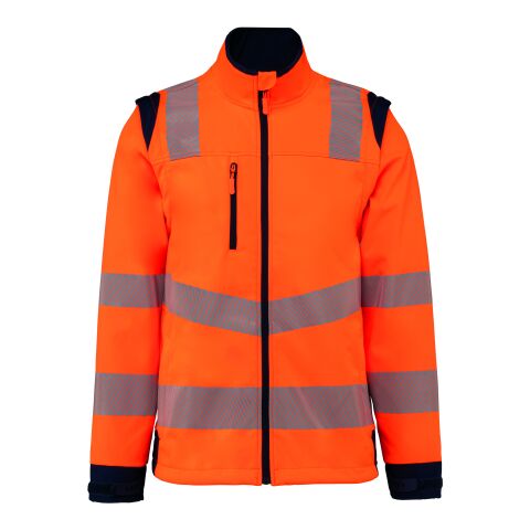 Softshell-Sicherheitsjacke mit abnehmbaren Ärmeln, 300 g/m² orange-marineblau | 2XL | Nicht verfügbar | Nicht verfügbar
