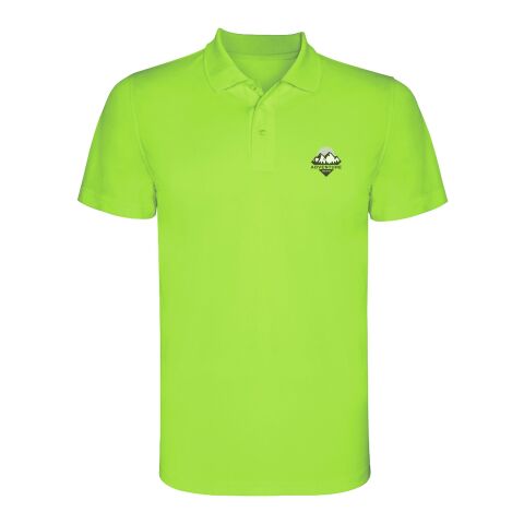Werbeartikel Monzha Sport Poloshirt für Kinder – limone – 4 – mit Logo bedruckt