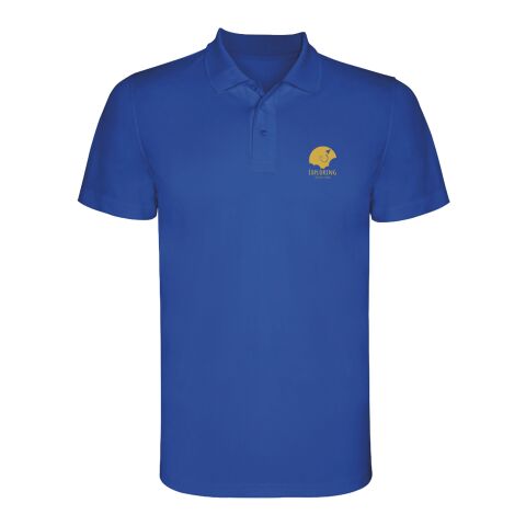 Werbeartikel Monzha Sport Poloshirt für Kinder – royalblau – 12 – mit Logo bedruckt