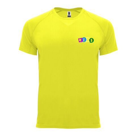 Werbeartikel Bahrain Sport T-Shirt für Kinder – fluor yellow – 4 – mit Logo bedruckt