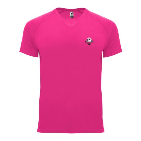 Werbeartikel Bahrain Sport T-Shirt für Kinder – pink fluor – 4 – mit Logo bedruckt