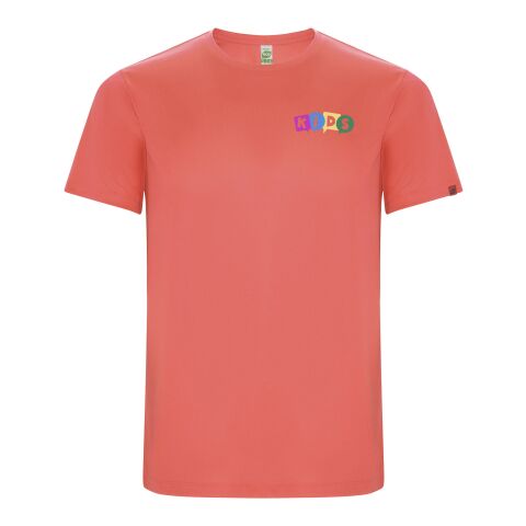 Werbeartikel Imola Sport T-Shirt für Kinder | Fluor Coral | mit Logo bedrucken