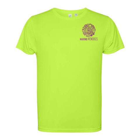 Werbeartikel Estoril T-Shirt für Kinder – fluor green – 12 – mit Logo bedruckt