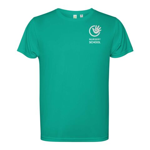 Werbeartikel Estoril T-Shirt für Kinder – jade – 8 – mit Logo bedruckt