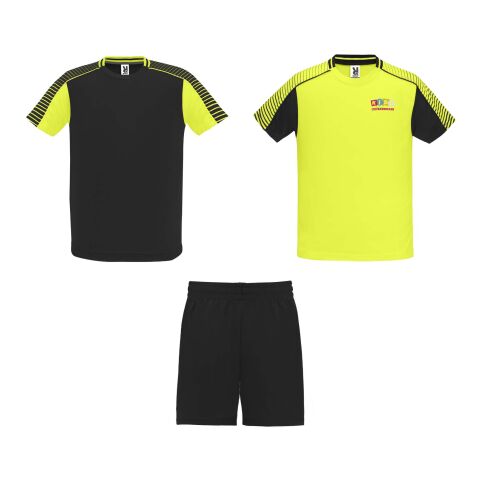 Werbeartikel Juve Sport-Set für Kinder – fluor yellow-schwarz – 4 – mit Logo bedruckt