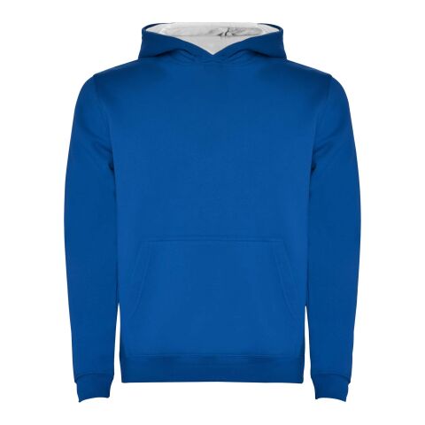 Teamkleidung Urban Hoodie – royalblau-weiss – mit Logo bedruckt 48h Express-Druck Gr. 3/4