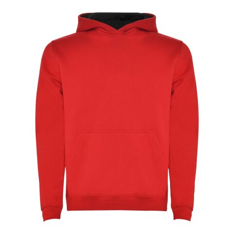 Teamkleidung Urban Hoodie – rot-schwarz – mit hochwertigem Stick 48h Express-Druck Gr. 3/4