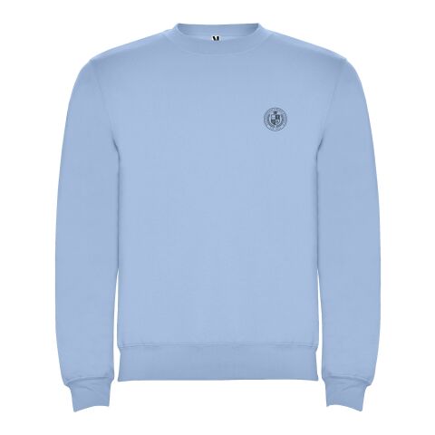 Werbeartikel Clasica Sweatshirt mit Rundhalsausschnitt für Kinder – himmelblau – 3/4 – mit Logo bedruckt