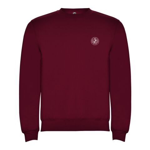 Werbeartikel Clasica Sweatshirt mit Rundhalsausschnitt für Kinder – garnet – 11/12 – mit Logo bedruckt