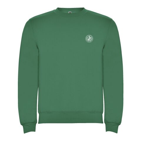 Werbeartikel Clasica Sweatshirt mit Rundhalsausschnitt für Kinder – kelly green – 9/10 – mit Logo bedruckt