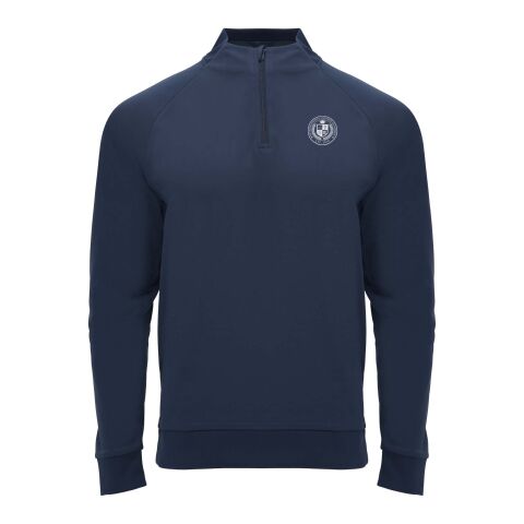 Werbeartikel Epiro Half-Zip Sweatshirt für Kinder – navy blue – 12 – mit Logo bedruckt