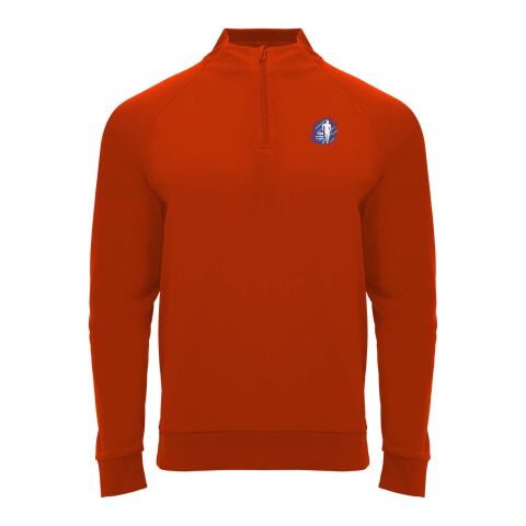 Werbeartikel Epiro Half-Zip Sweatshirt für Kinder – rot – 12 – mit Logo bedruckt