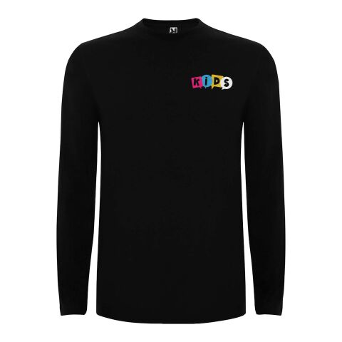 Werbeartikel Extreme Langerärmeliges T-Shirt, 160 g/m2 – schwarz – 7/8 – mit Logo bedruckt