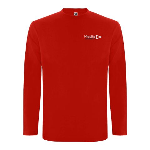 Werbeartikel Extreme Langerärmeliges T-Shirt, 160 g/m2 – rot – 3/4 – mit Logo bedruckt