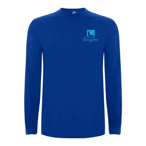 Werbeartikel Langarm-T-Shirt Extreme – royalblau – mit Logo bedruckt 48h Express-Druck Gr. 3/4