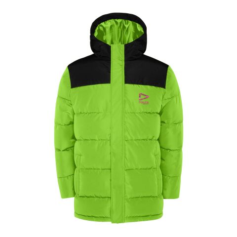 Werbeartikel Tallin Steppjacke für Kinder – limone-schwarz – 10 – mit Logo bedruckt