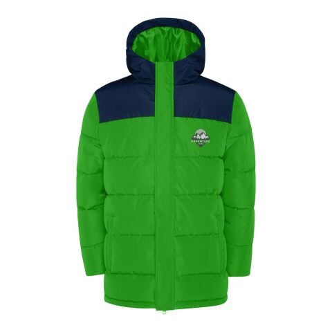 Werbeartikel Tallin Steppjacke für Kinder – farngrün-navy blue – 8 – mit Logo bedruckt