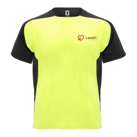 Werbeartikel Bugatti Sport T-Shirt für Kinder | Fluor Yellow-schwarz | mit Logo bedrucken